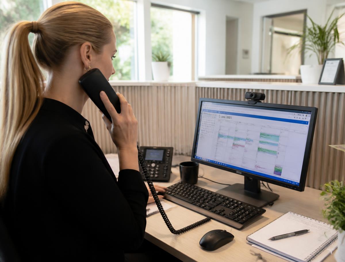 Boka jobbet medan kunden
fortfarande är kvar i luren